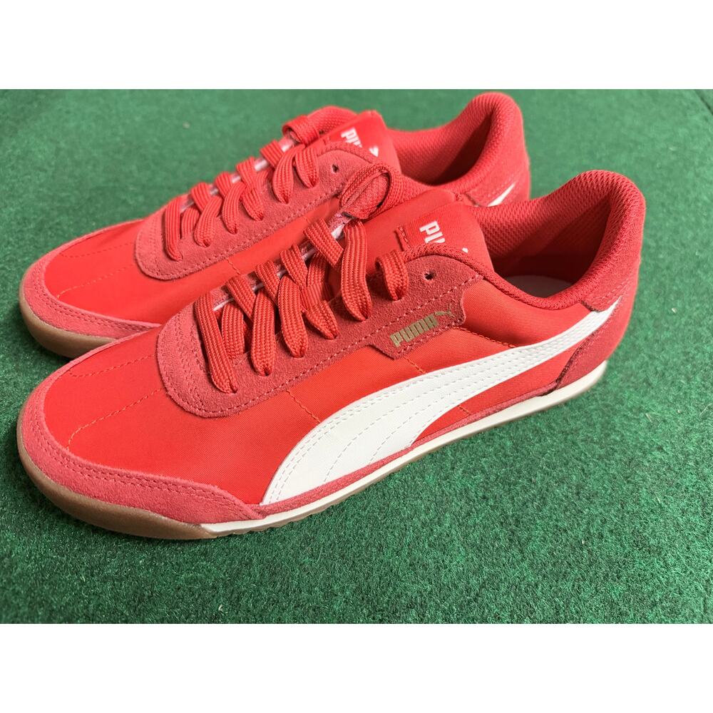 Puma Red Suede & Nylon Sneakers